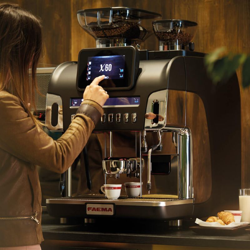 Faema X60 Bean to Cup Coffee Machine - Touch Screen, WiFi, Smart Boiler, Automatic Cleaning, Milk Precision System Image 3