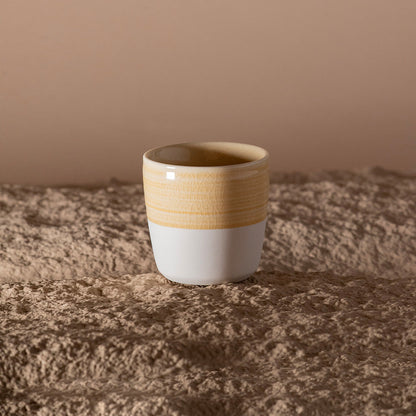Loveramics Dale Harris Champions Signature Crackle Glaze Cappuccino Cup (200ml) - Yellow