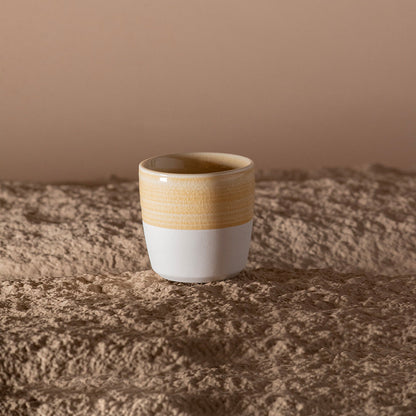 Loveramics Dale Harris Champions Signature Crackle Glaze Flat White Cup (150ml) - Yellow