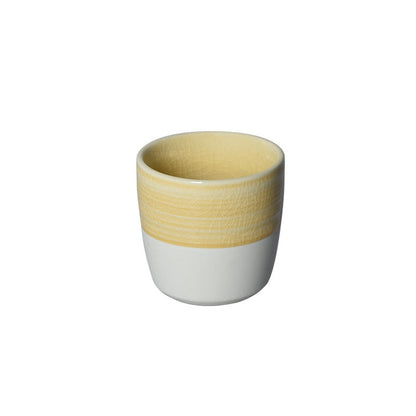 Loveramics Dale Harris Champions Signature Crackle Glaze Flat White Cup (150ml) - Yellow
