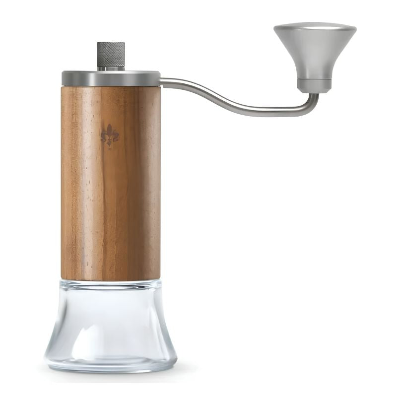 Eureka Baby Hand Grinder - Olive Body Ceramic Base, Walnut Body Glass Base, Natural Body Glass Base Image 2