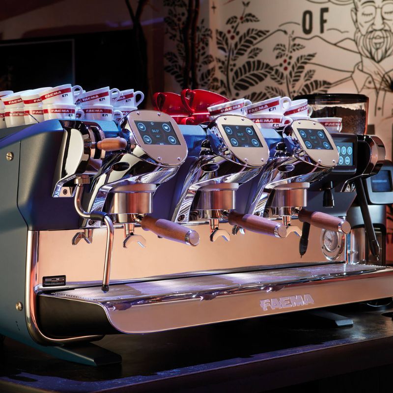 Faema E71 GTI Touch Espresso Machine - 2 Group, 3 Group, Automatic, WiFi, Naked Portafilter Image 2