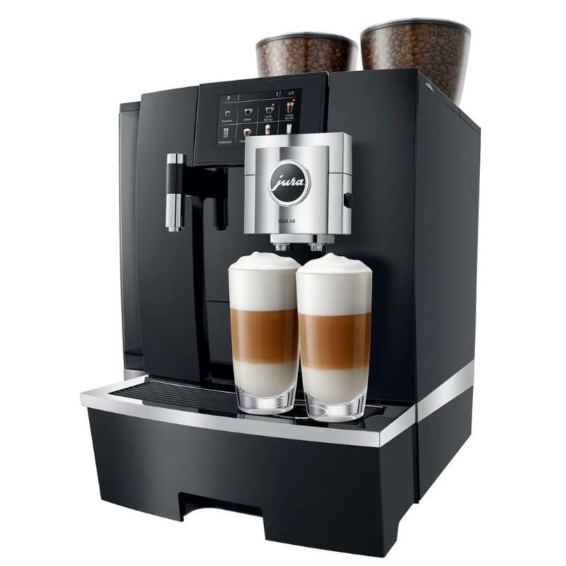 Jura GIGA X8 Bean to Cup Coffee Machine - Automatic, Commercial, 5L Water Tank, 2 x 650g Bean Container Image 2