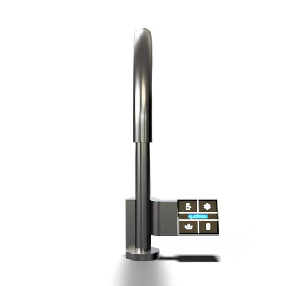 Quatreau TouchTap™ - One tap, five functions, the only touchscreen tap of its kind, Boiling, Chilled, Sparkling & Filtered Water Tap Brushed Gun Metal Image