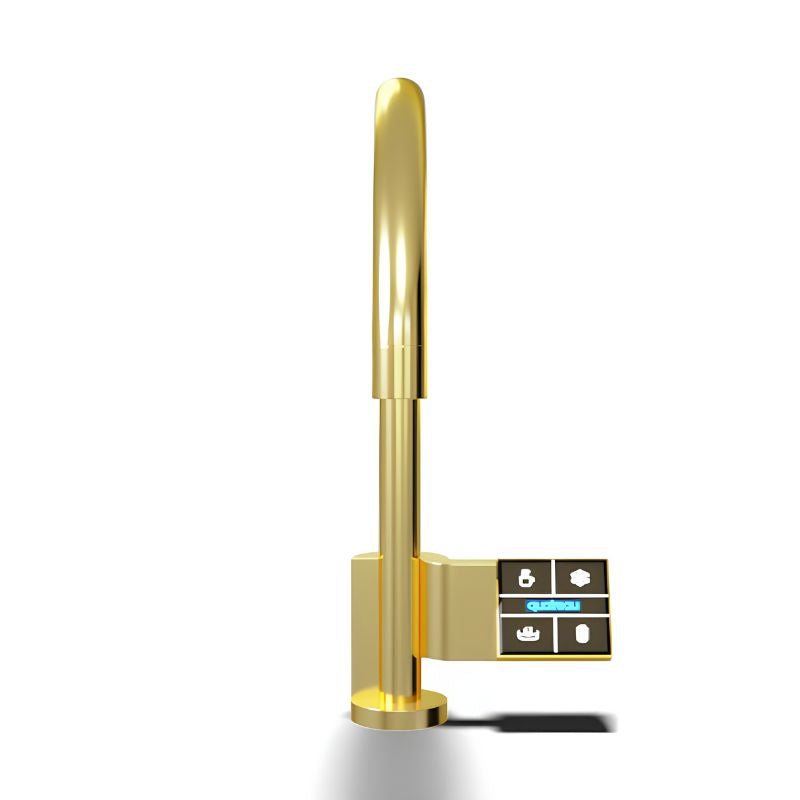 Quatreau TouchTap™ - One tap, five functions, the only touchscreen tap of its kind, Boiling, Chilled, Sparkling & Filtered Water Tap Polished Gold Image