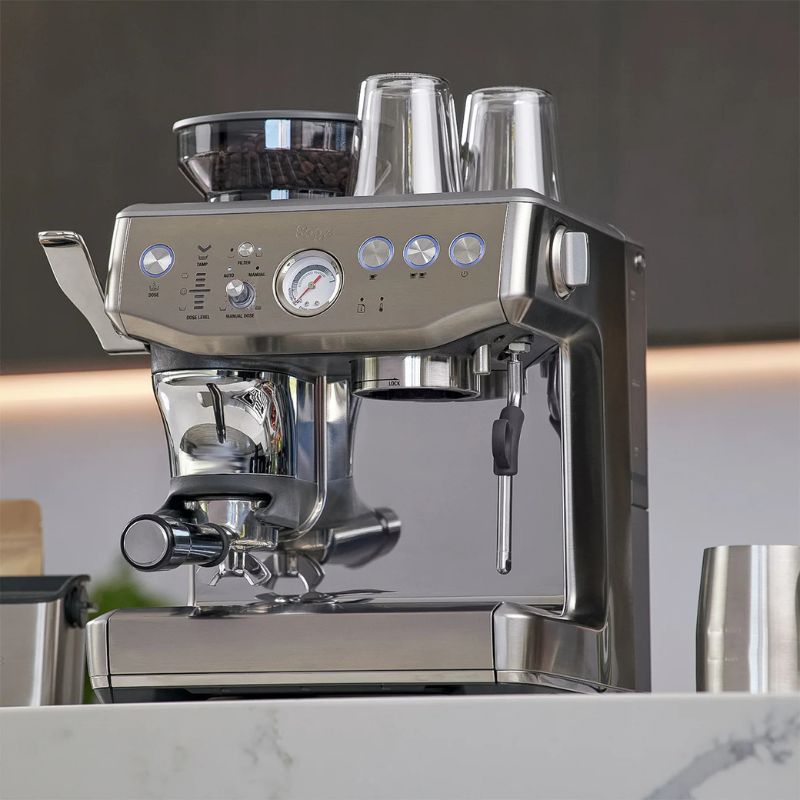 SAGE BARISTA EXPRESS IMPRESS ESPRESSO MACHINE STAINLESS STEEL IMAGE 5