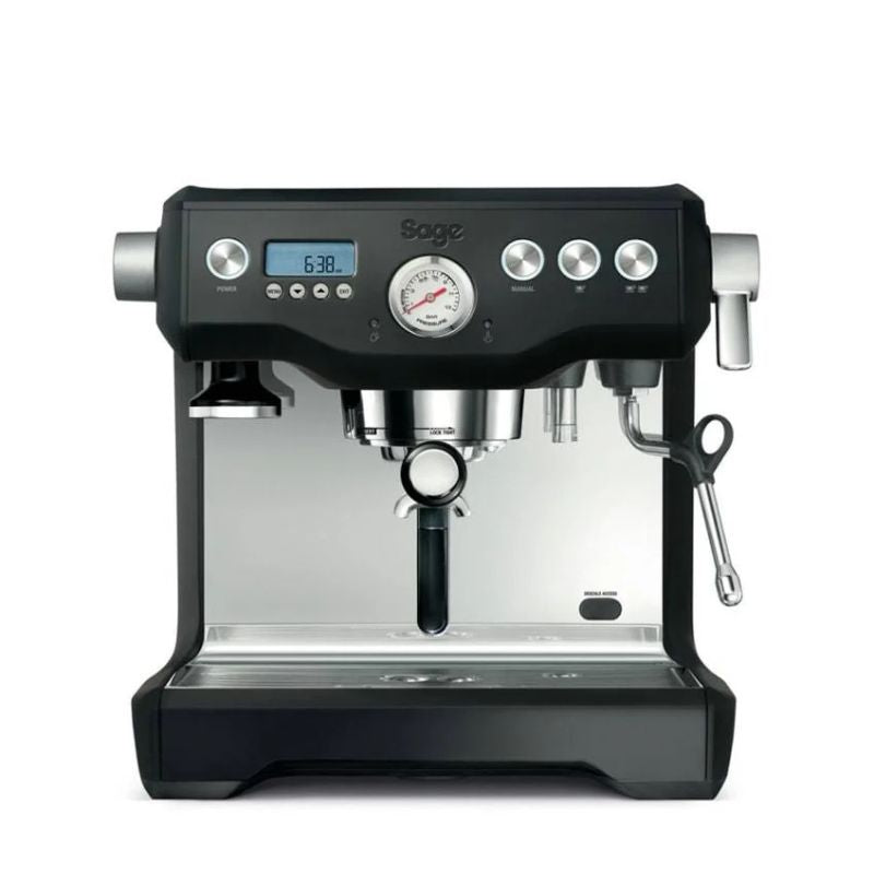 SAGE DUAL BOILER ESPRESSO MACHINE BLACK TRUFFLE HERO IMAGE