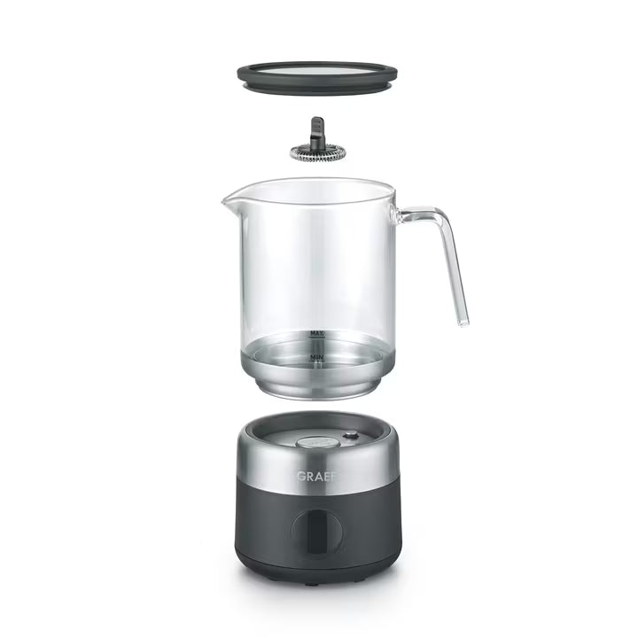 Glass Milk Frother MS802 - 360 Degree Base Station, Removable Whisk Image 8