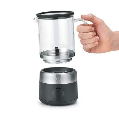 Glass Milk Frother MS802 - 360 Degree Base Station, Removable Whisk Image 9