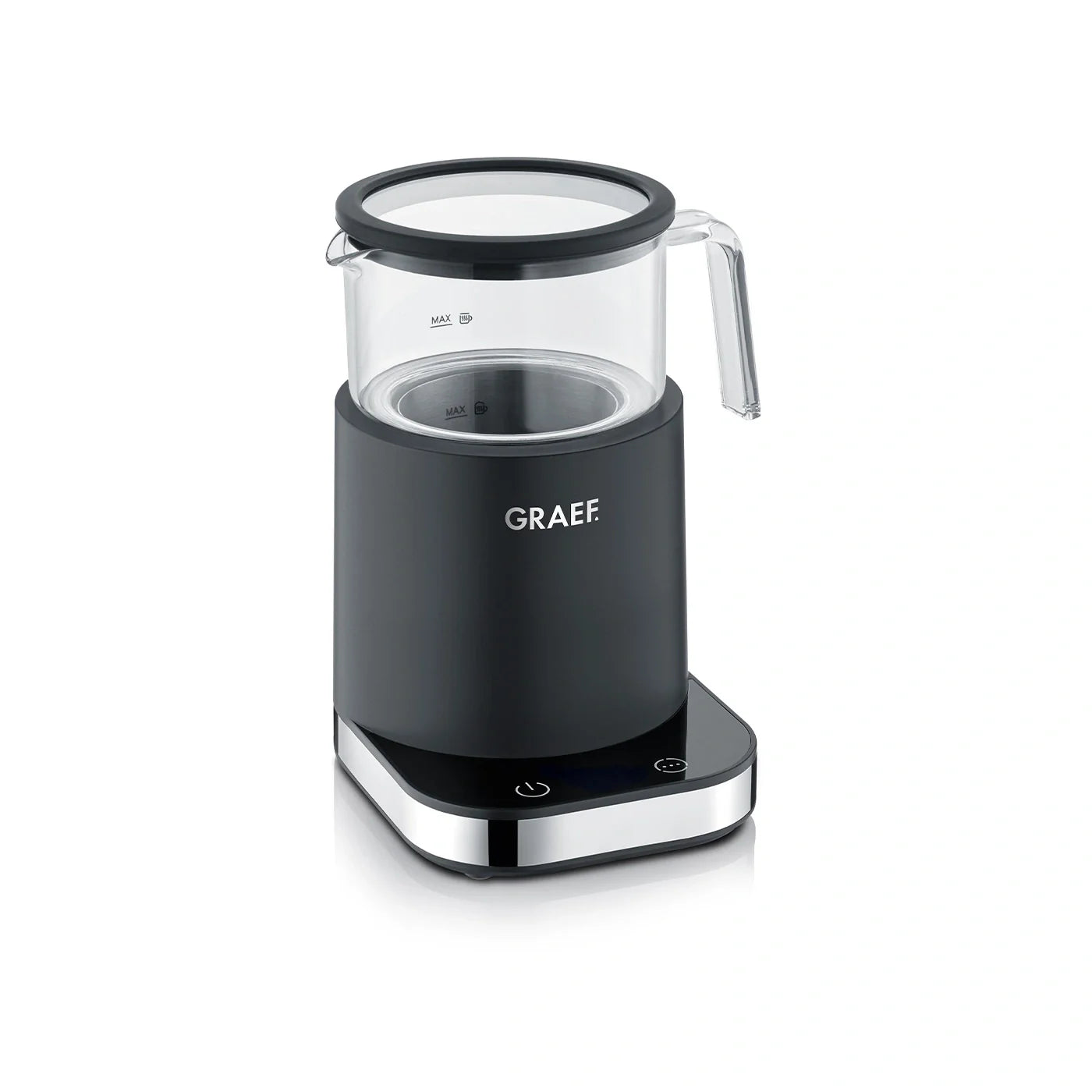 Graef Glass Induction Milk Frother - Black, 6 Automatic Programmes Image 2