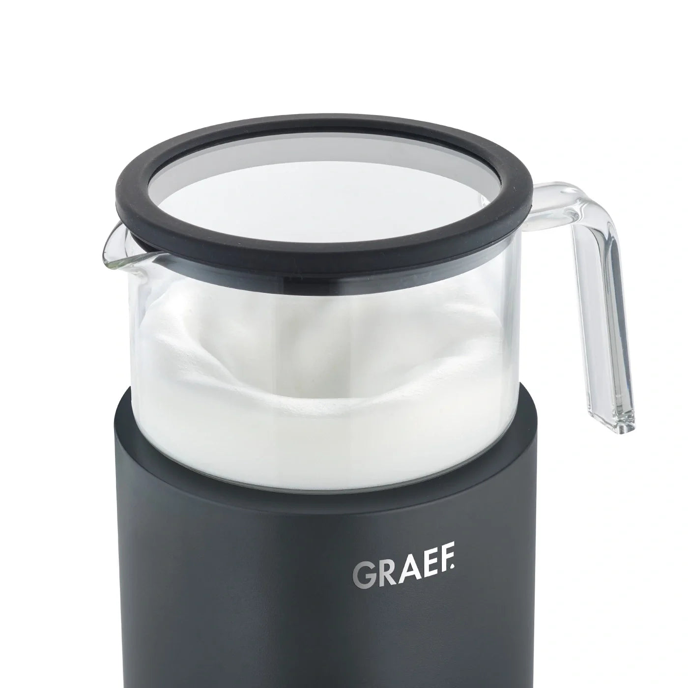 Graef Glass Induction Milk Frother - Black, 6 Automatic Programmes Image 3