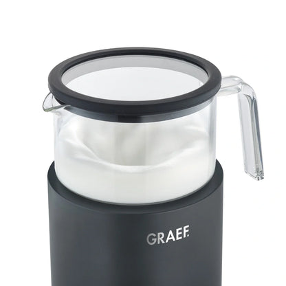 Graef Glass Induction Milk Frother - Black, 6 Automatic Programmes Image 3