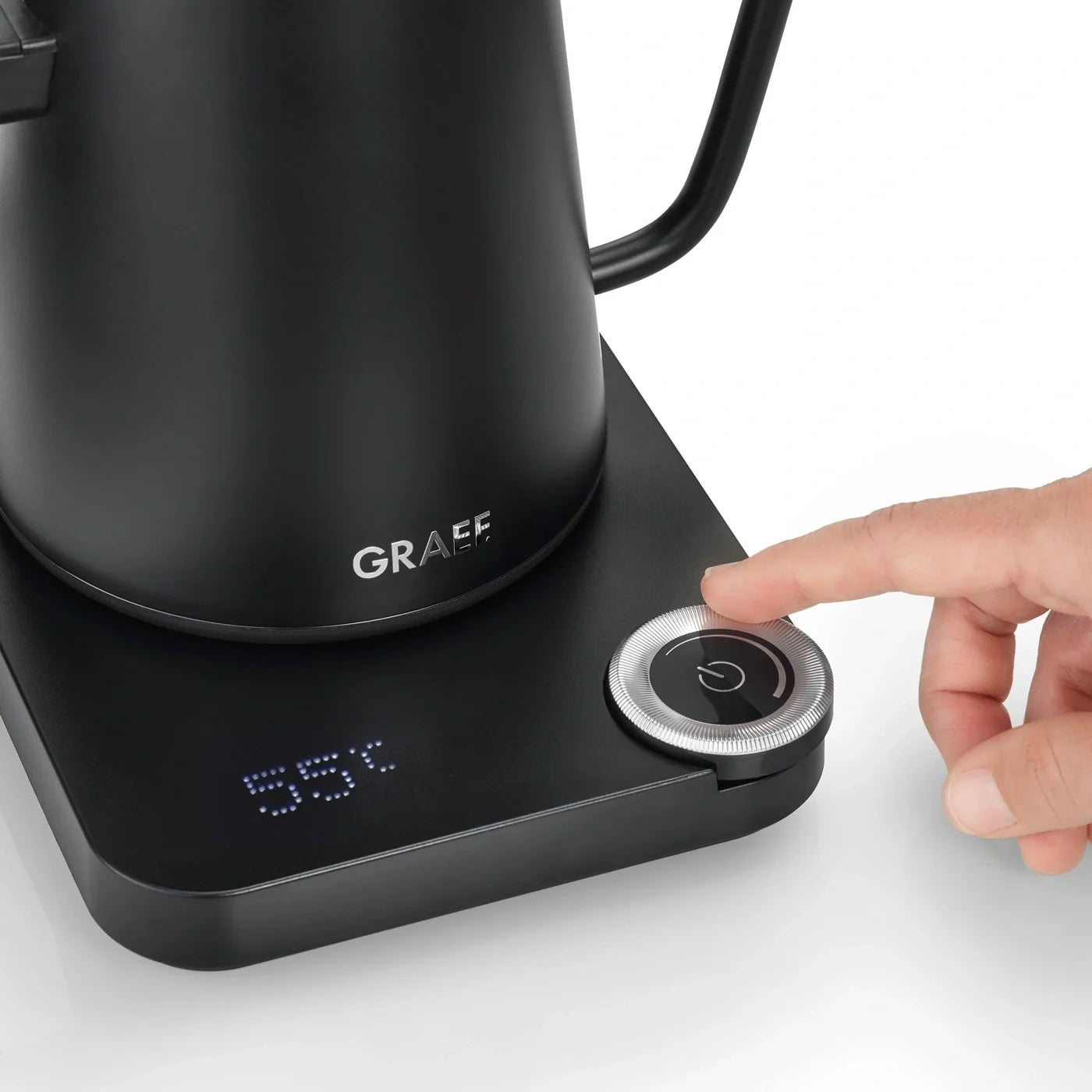 Graef Pour-over Kettle - Black Matt, LED Display, 1200W Rapid Heating Image 4