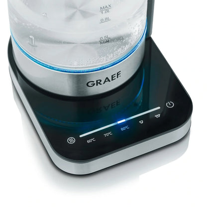 Graef Glass Kettle & Tea Maker - Duran Glass, Filter Coffee Mode Image 2