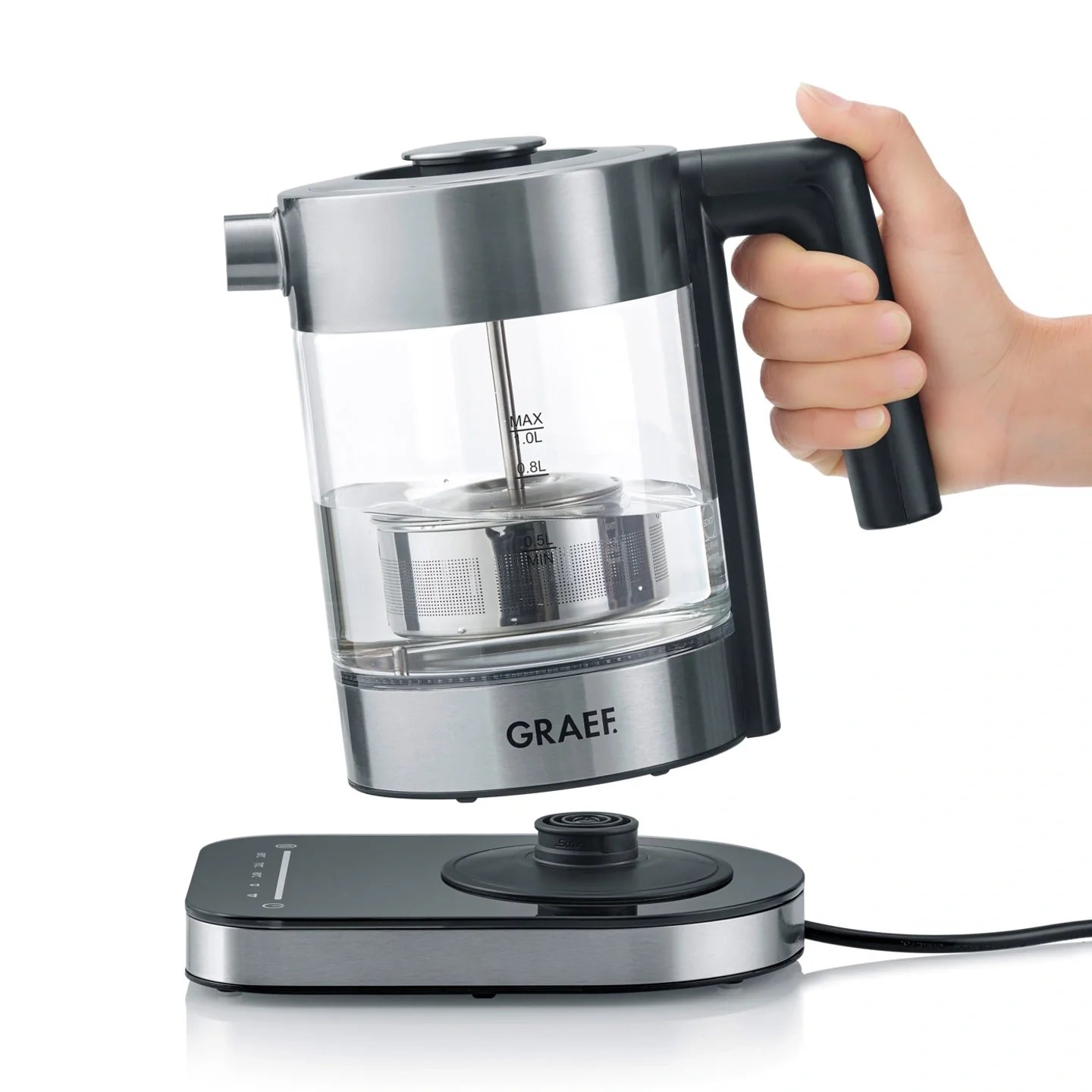 Graef Glass Kettle & Tea Maker - Duran Glass, Filter Coffee Mode Image 5