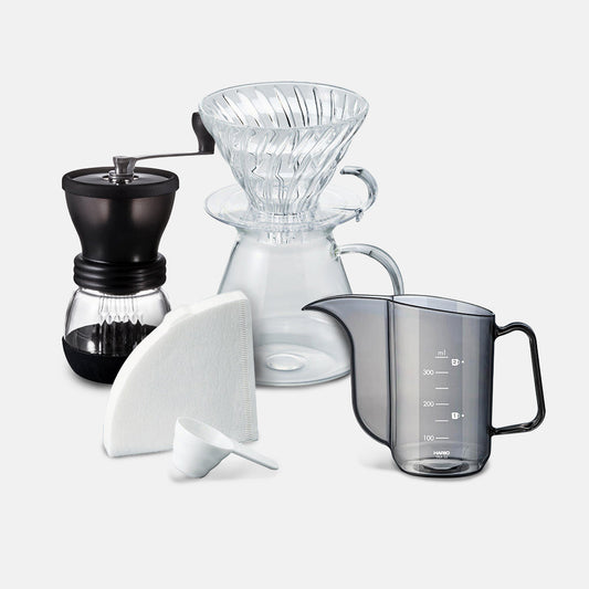 Hario Skerton Plus and Simply Hario V60 Glass Brewing Kit