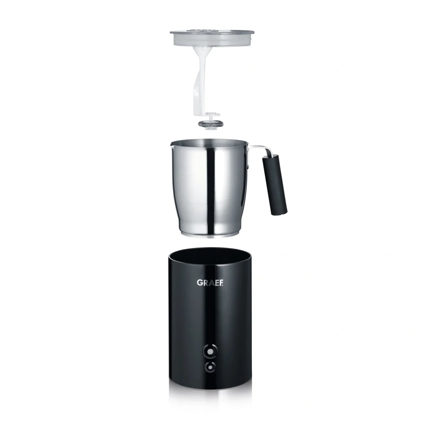 Graef Electric Milk Frother - Black, Auto Switch Off, Compact Design Image 2