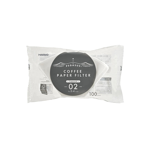 Hario Pegasus Filter Papers - Size 02 - White  (100-Pack)