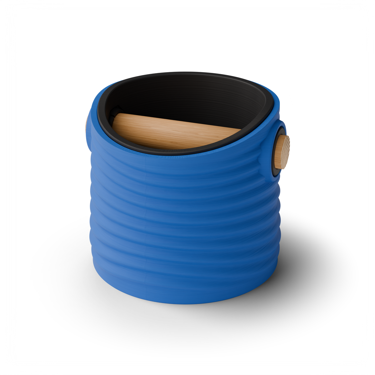 Ripple Tapered Espresso Knock Box | Two-Tone with Oak Bar