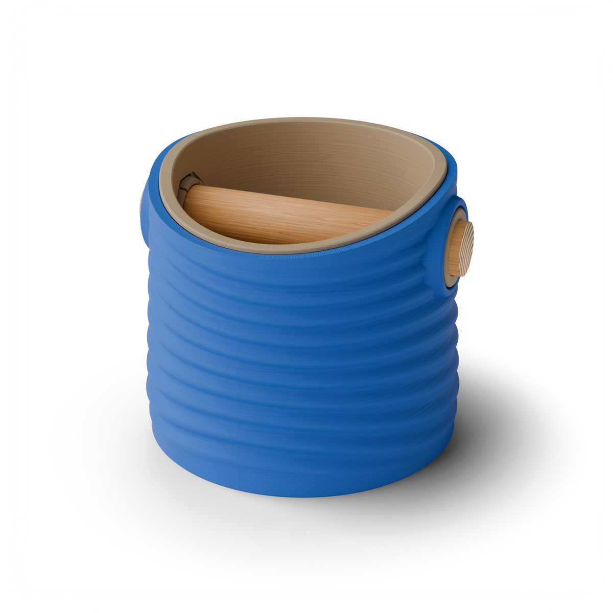Ripple Tapered Espresso Knock Box | Two-Tone with Oak Bar