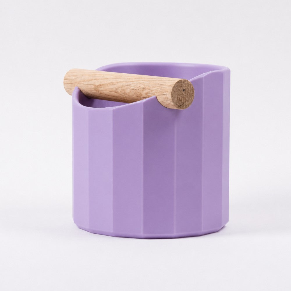 The Facet Geometric Espresso Knock Box with Oak Knock Bar