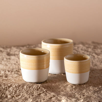 Loveramics Dale Harris Champions Signature Crackle Glaze Cappuccino Cup (200ml) - Yellow